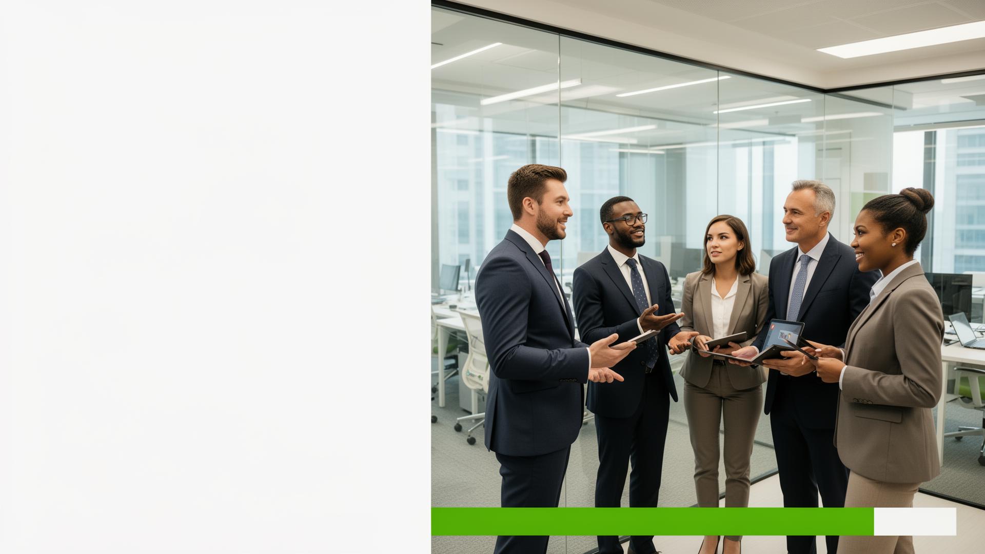 Professional recruitment team consulting in modern South African office